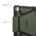 thumbnail image 5 of UAG iPad Pro 11" Case M5 2025 6th Gen, M4 2024 5th Gen A3357 A3358 A3359 A2836 A837 A3006, Adjustable Multi-Angle Stand Folio Cover w/Pencil Holder, Metropolis SE Olive, 5 of 9