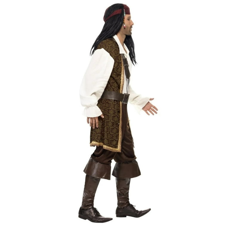 Pirate Costume Adult Brown White Pirate Costume Adult Brown White
