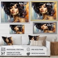 thumbnail image 4 of Designart "Vintage Glamour Woman in Purple from the 50s II" Inspirational Framed Wall Art Decor - Glam Purple Fashion Entryway Framed Wall Art, 4 of 6