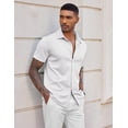 thumbnail image 3 of COOFANDY Mens Casual Wrinkle Free Shirts Short Sleeve Button Down Summer Stretch Dress Shirt, 3 of 5
