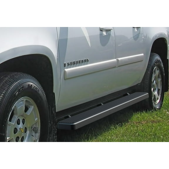 2000-2014 Chevy Suburban 3/4 Ton (Excl. 01-10 Z71 Model) 2000-2014 GMC Yukon XL 3/4 Ton Black Finish 6 Inch Door to Door Side Bar Side Step Running Board