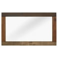 Modway Arwen Rustic Wood Frame Mirror in Walnut