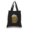 thumbnail image 1 of LA Pop Art Small Word Art Tote Bag - Slang Terms for Being Wasted, 1 of 2
