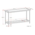 thumbnail image 2 of Simpli Home Skyler 54 inch Wide Solid Mango Wood Industrial Console Sofa Table in Dark Cognac Brown, 2 of 6