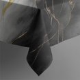 thumbnail image 3 of Black White Gray Gold Marble Pattern Rectangle Tablecloth 60"x84",Waterproof Polyester Rectangle Table Cloth, Wipeable Spillproof Polyester Tablecloth for Dining, Camping, Indoor and Outdoor, 3 of 5
