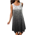 thumbnail image 2 of ClodeEU Summer Sleeveless Dresses for Women ,Casual Floral Print Tshirt Sundress with Pockets, Loose Tank Beach Dress White,Womens Plus XXL, 2 of 4