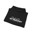 thumbnail image 4 of Shoutout to My Therapist Unisex Heavy Blend™ Hooded Sweatshirt (S, Black), 4 of 4