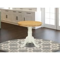 thumbnail image 6 of East West Furniture EMT-BMK-TP Eden Dining Table - a Round Wooden Table Top with Pedestal Base, 30x30 Inch, Buttermilk & Cherry, 6 of 8