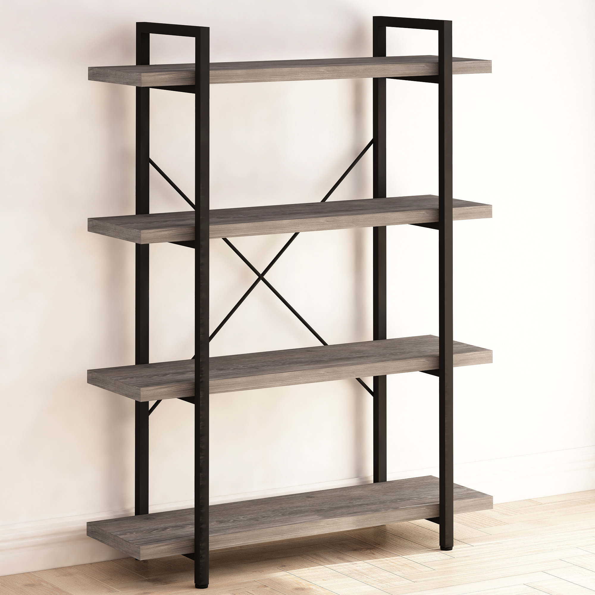 Mainstays 5Shelf Bookcase with Adjustable Shelves, Canyon Walnut