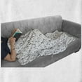 thumbnail image 6 of Funny Soft Flannel Fleece Throw Blanket, Celebration Themed Pattern Whimsical Penguins with Champagne Glasses, Cozy Plush for Indoor and Outdoor Use, 70" x 90", Charcoal Grey White, by Ambesonne, 6 of 6