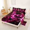 thumbnail image 2 of Castle Fairy Gothic Octopus Falme Skull Bed Sheets 4-Piece,Happy Halloween Full Size Sheets,Magenta Black,1 Fitted Sheet,1 Flat Sheet and 2 Pillowcases, 2 of 6