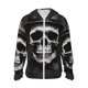 thumbnail image 1 of Fotbe Black White Hat Skull Chaqueta con Protección Solar UPF 50+ para Hombre y Mujer, Camisa con Capucha y Bolsillos-Large, 1 of 7