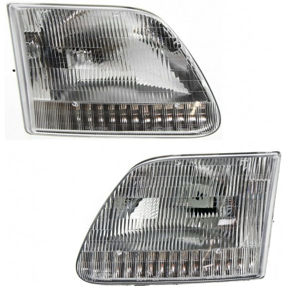 KarParts360 For 2004 Ford F-150 Heritage Headlight Assembly Pair Driver and Passenger Side w/Bulbs For FO2502139 FO2503139