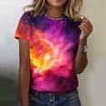 thumbnail image 2 of Lumosvexa Summer Womens Graphic T-Shirt for Women Casual Short Sleeved Shirt Tops Crew Neck T Shirt Multicolor Size S, 2 of 7