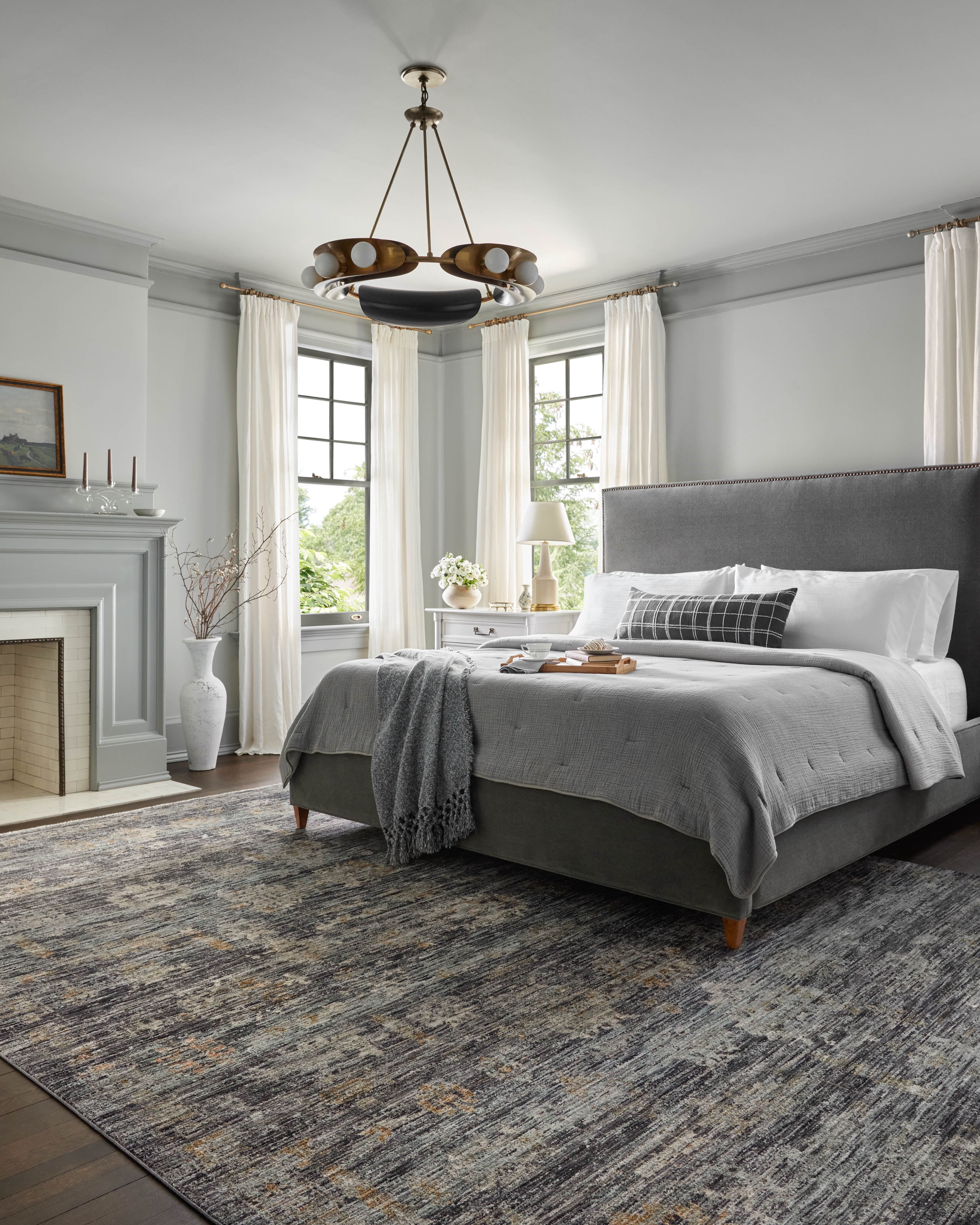 Jean Stoffer x Loloi Katherine Ink / Jade 2'-3" x 3'-10" Accent Rug