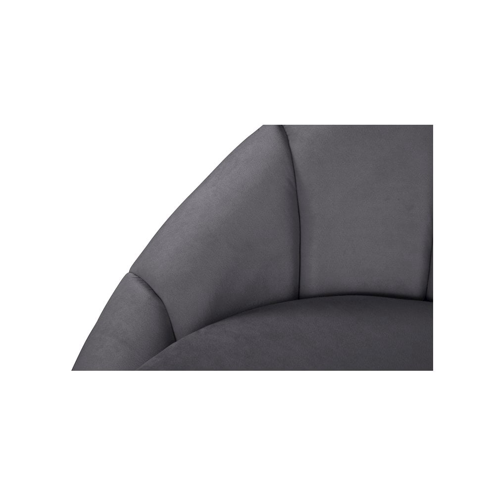 Meridian Furniture Shelly Gray Velvet Sofa