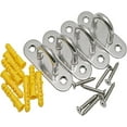 thumbnail image 5 of FrostHike 4 Pcs 1.8 Inch 304 Stainless Steel Ceiling Hooks Pad Eyes Plate Marine Hardware Hooks with Screws, 5 of 5