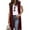 Claret, variant on ZXSXSY Women Solid Color Sleeveless Long Vest Cardigan