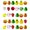 30, variant on Gieenan 10/20/30Pcs Fruit Glass Beads Hand Painted Glass Beads For Art Craft Friendship Bracelets Jewelry Crafting Accessories