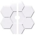 thumbnail image 3 of 34"OD x 4"ID x 11 3/4"C x 1"P Daisy Architectural Grade PVC Contemporary Ceiling Medallion, Two Piece, 3 of 3