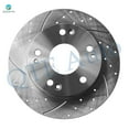 thumbnail image 3 of Set of 6 Rear 260mm Drilled Slotted Brake Disc Rotors-Ceramic Brake Pad Kit For 2006-2015 Honda Civic, 3 of 8