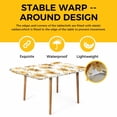 thumbnail image 4 of Yellow Spring Floral Table Cloths for 6 Foot Rectangle Tables, Elegant Flowers Summer Botanical Patio Waterproof Elastic Fitted Tablecloths, Washable Rectangular Table Cover for Camping, 4 of 8