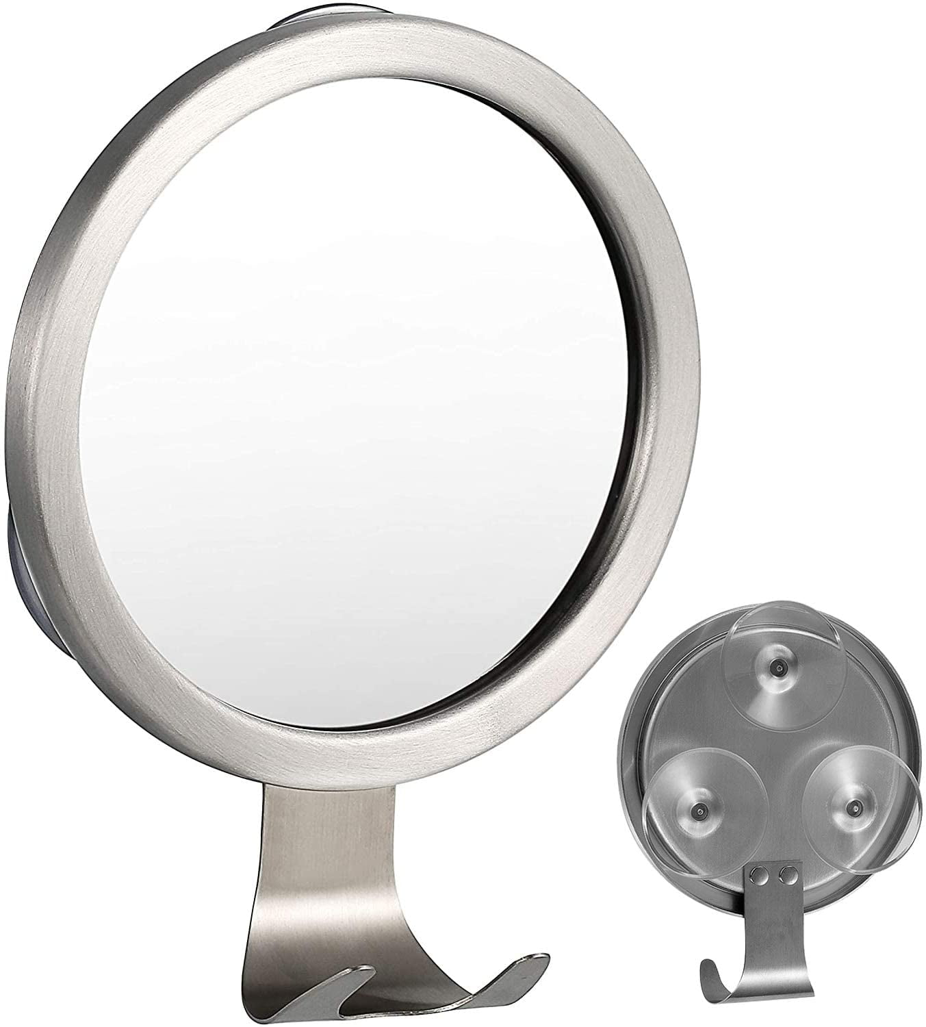 Fogless Mirror for Bathroom 8.25 x 6 x 2 Clear Bath Tub iDesign Fog-Free Suction Shower Shaving Mirror