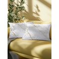 thumbnail image 5 of Outdoor Pillows Waterproof, White Gold Marble Bedding Throw Pillows with Insert for Couch Sofa Bed, Modern Farmhouse Abstract Patterned 12x20 Inch Pillowcases Decorative Patio Pillow Set of 2, 5 of 8