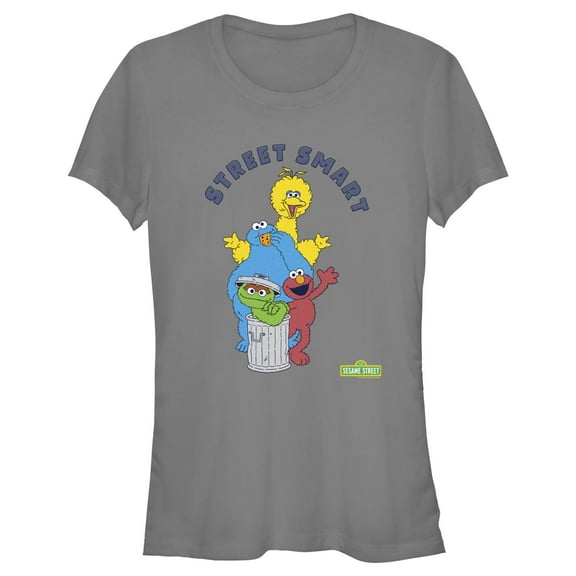 Junior's Sesame Street Group Street Smart  Graphic T-Shirt