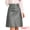 Dark Grey, variant on Women A-Line High Waist PU Faux Leather Belted Midi Skirt M Brown