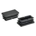 thumbnail image 1 of Tapa de extremo rectangular PP de 40mm x 20mm para patas de muebles de silla de escritorio, color negro, 50 piezas, 1 of 3
