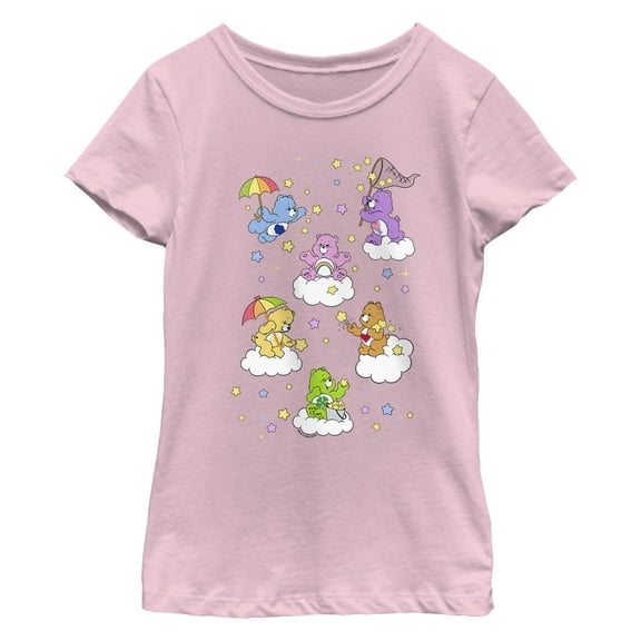 Girl's Care Bears Star Catching Bears Graphic T-Shirt
