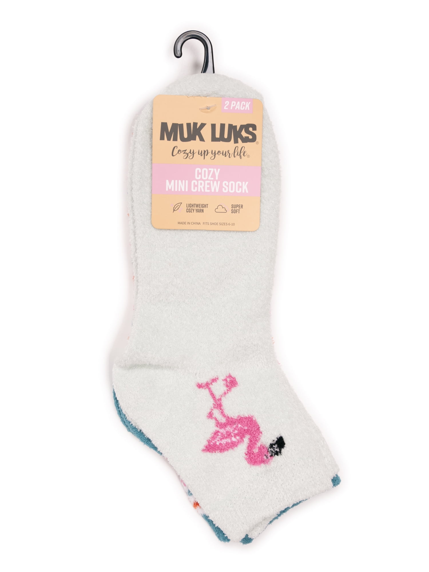 MUK LUKS Women's Cozy Novelty Socks, 2-Pack