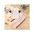 thumbnail image 3 of FOCUSNORM Unisex Kids Suit Set, Contrast Color Round Neck Long Sleeve Tops+ Long Pants, 3 of 9