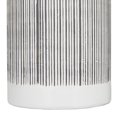 thumbnail image 6 of CosmoLiving by Cosmopolitan 13", 11"H White Ceramic Striped Decorative Jars, 2-Pieces, 6 of 9