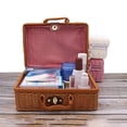 thumbnail image 2 of Vintage Rattan Woven Storage Case Makeup Holder Suitcase Sundries Organizer Box, 2 of 10