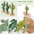 thumbnail image 4 of HUGFEGWE DOERDO 3 Pcs Resin Cactus Decor Simulation Cactus Plant Landscaping Decoration for Tortoise Lizard Gecko Bearded Dragon, 5.5x2 Inch CJB91-90270, 4 of 7