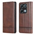 thumbnail image 1 of AZNS For Xiaomi Redmi Note 14S 4G Case Cowhide Texture PU Leather Wallet Phone Cover -, 1 of 5