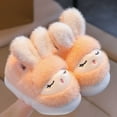 thumbnail image 5 of MUXiin Fluffy Bedroom Slippers Kids Winter Girls Slippers Cozy Soft Sole Indoor Footwear For Children Cartoon Design Home Comfort Daily Wear Ages 4 To 14(7-8 Years,Orange), 5 of 5