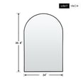 thumbnail image 4 of Neutypechic Arched Wall Mirror 36"x24" Bedroom Mirror Dressing Mirror Aluminum Alloy Frame,Black(Right Angle), 4 of 5