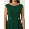 thumbnail image 4 of DARING DIVA Sleeveless Summer A-Line Casual Dress M Green, 4 of 6