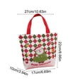 thumbnail image 3 of Christmas Tote Bags Canvas Gift Sacks Reusable Holiday Santa Shopping Bags for Presents Treats Tree Decor, 3 of 6
