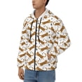thumbnail image 3 of Vsdgher Leopard Print Mens Hoodies Zip Hoodie, Hoodies for Men, Zip-up Hooded Sweatshirt-Small, 3 of 5