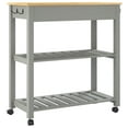 thumbnail image 2 of vidaXL Kitchen Storage Cart MONZA Rolling Solid Wood Pine 33.1" x 15.7" x 35.4", 2 of 8