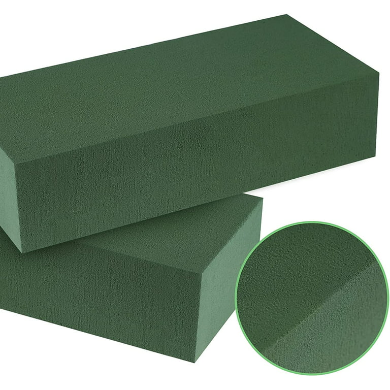 2 Pcs Floral Foam Blocks for Fresh and Artificial Flowers, Happon Wet and  Dry Green Florist Foam Blocks for Weddings, Birthday Parties and Holiday  Decorations 
