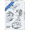 thumbnail image 3 of Sonic the Hedgehog (1991): Classic - Pencil Sketch Collage Wall Poster, 14.725" x 22.375", 3 of 4