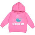 thumbnail image 2 of Inktastic Seattle Washington Cute Whale Travel Toddler Hoodie, 2 of 4