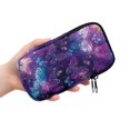 thumbnail image 2 of SEANATIVE Portable Sunglasses Case Neoprene Eyeglasses Pouch with Zipper, Dual Compartment Glasee Pouch Lightweight Protective Eyewear Case Multifunctional Glasses Bag, Violet Galaxy Butterfly, 2 of 7