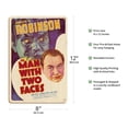 thumbnail image 2 of The Man with Two Faces - Starring Edward G. Robinson & Mary Astor - Directed by Archie Mayo - Vintage Film Movie Poster c.1934 - 8 x 12 inch Vintage Wood Art Sign, 2 of 4