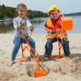 thumbnail image 4 of The Big Dig Special Edition Sandbox Digger Excavator Ride On Crane and Pretend Play Construction Toy with 360 Degree Rotating Boom and Seat, Orange (115), 4 of 10